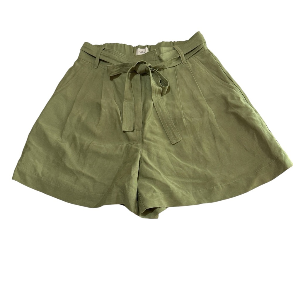 Wilfred NWOT Sage Olive Green Linen-Blend Women's Shorts Size Small